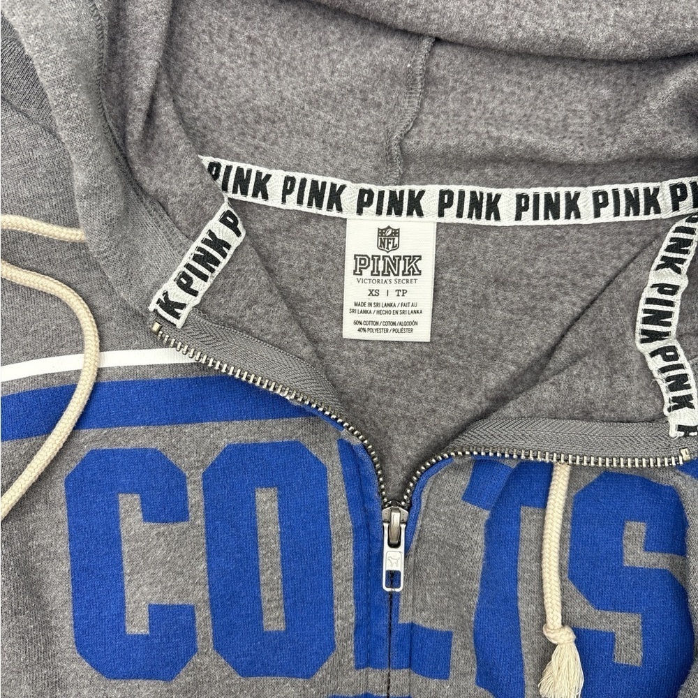 Victoria’s Secret PINK NFL Collection Indianapolis Colts Zip-Up Hoodie - Picture 5 of 6